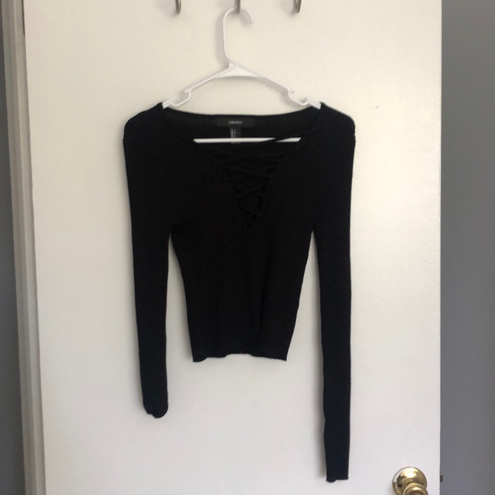 Lace Up Crop Top